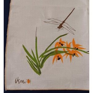 Set 8 Vintage Vera Napkins Dragonfly Orange Day Lilies Ladybug Printed Cotton